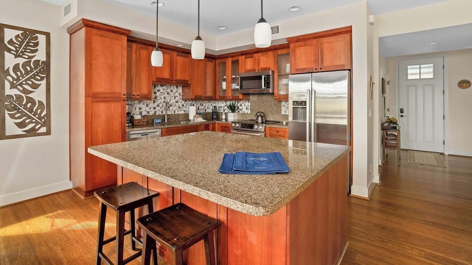 Pili Mai Resort at Poipu #15M - Kitchen & Breakfast Island - Parrish Kauai