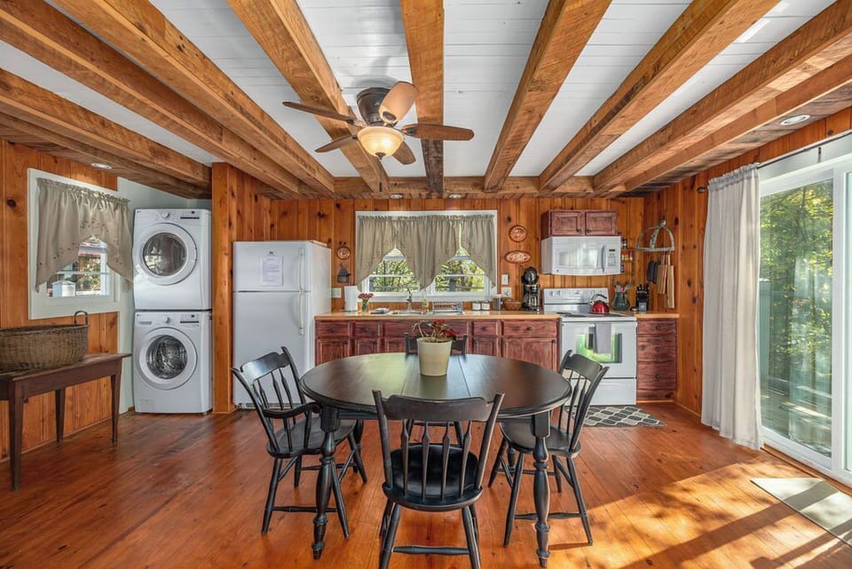 While small, the kitchen is well stocked to make meals at home if you choose. 