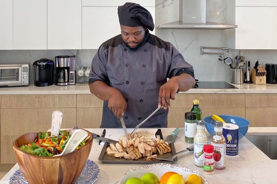 Chef Beric preparing lunch