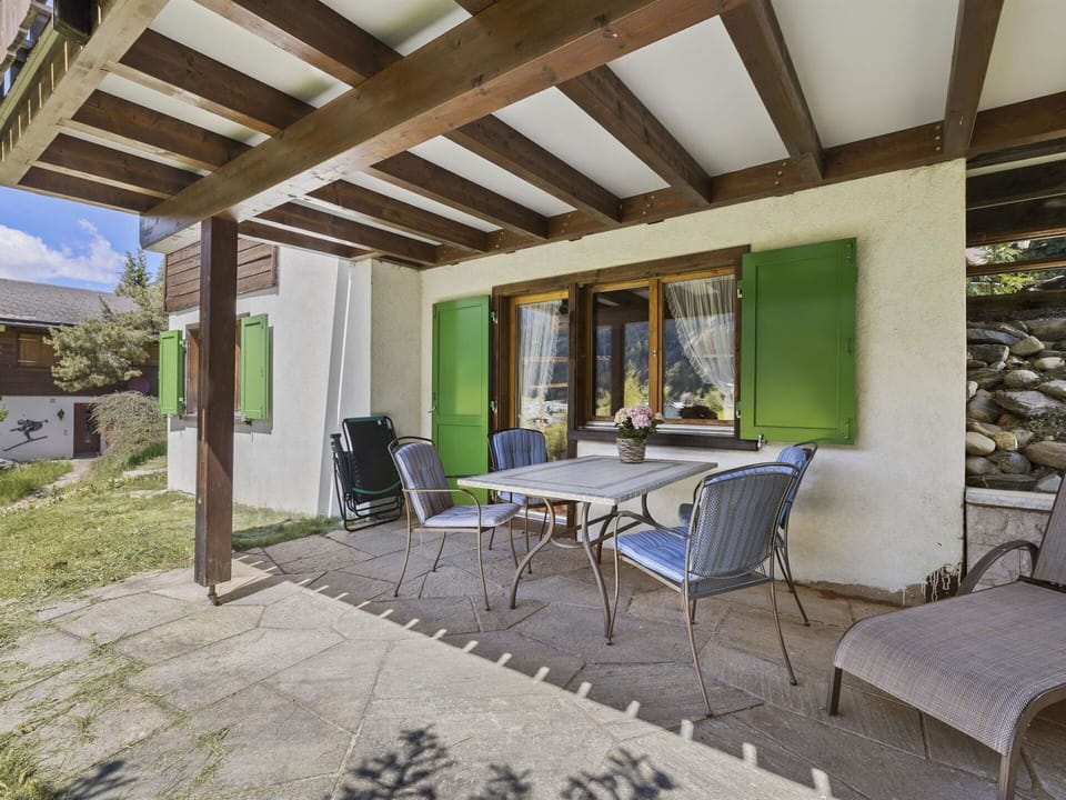 Furniture, Property, Plant, Building, Table, Shade, Chair, Wood, Beam, Residential Area