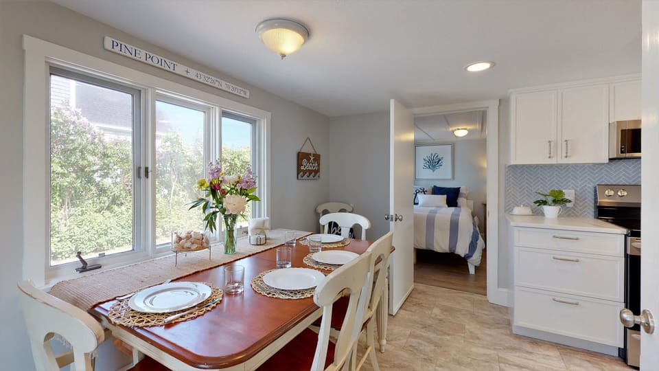 Dining table located in kitchen 
