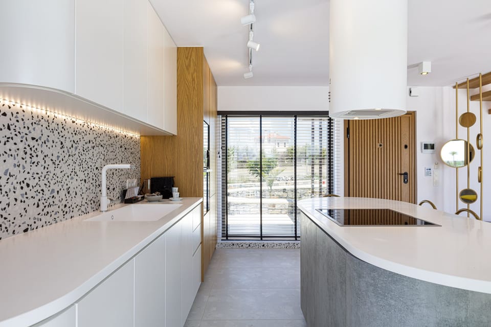 A kitchen island makes cooking for your family easy and convenient