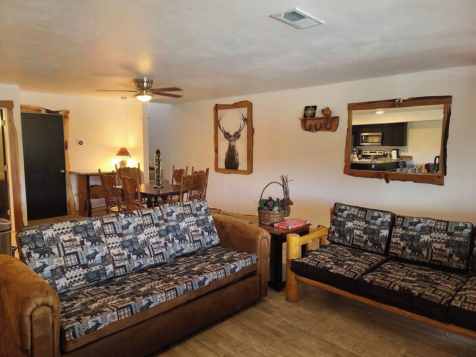 Comfortable living area with seating for the group.