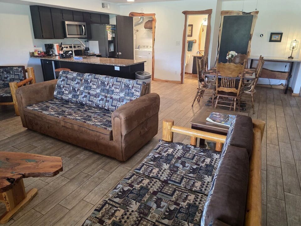 Comfortable living area with fast Wi-Fi and room to relax.