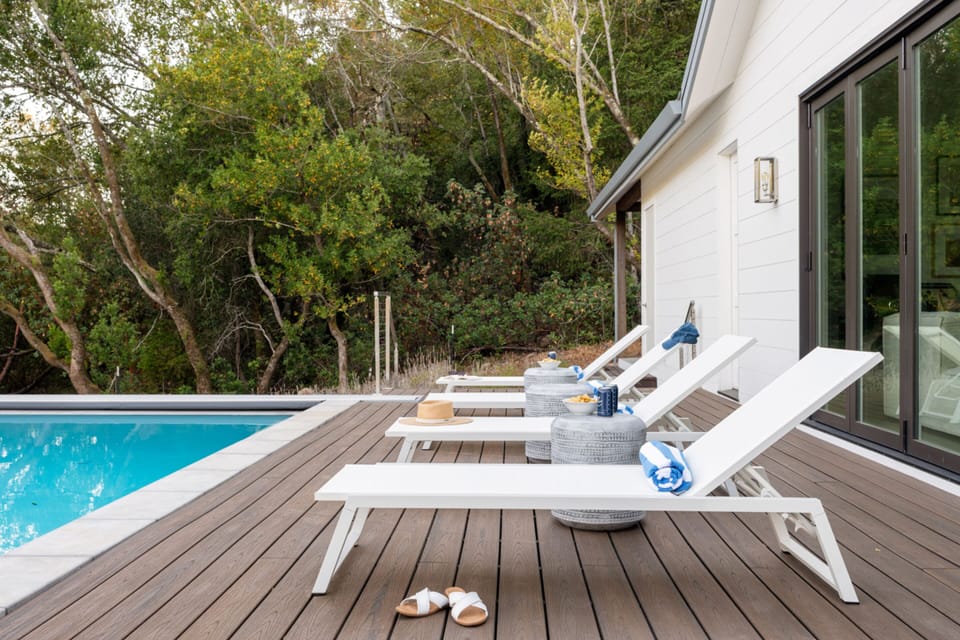 Kick your feet up by the pool.