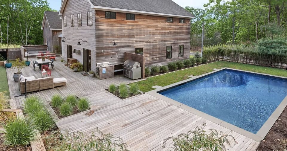 Back of property and pool 