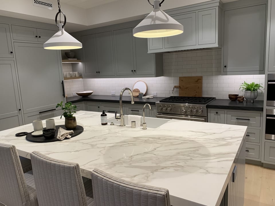 Kitchen Island with bar stools