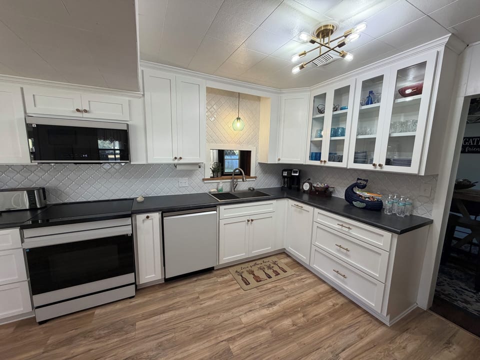 Fully stocked kitchen
