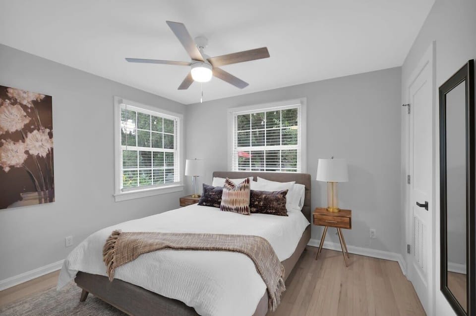 Cozy queen-sized bed