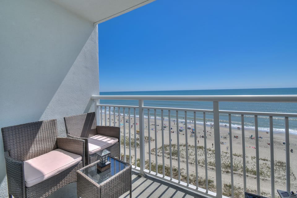 Have morning coffee while enjoying the waves gently rolling in.