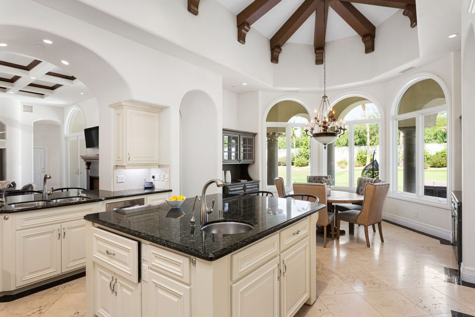 Serve up morning delights with the drop dead mountain views.
