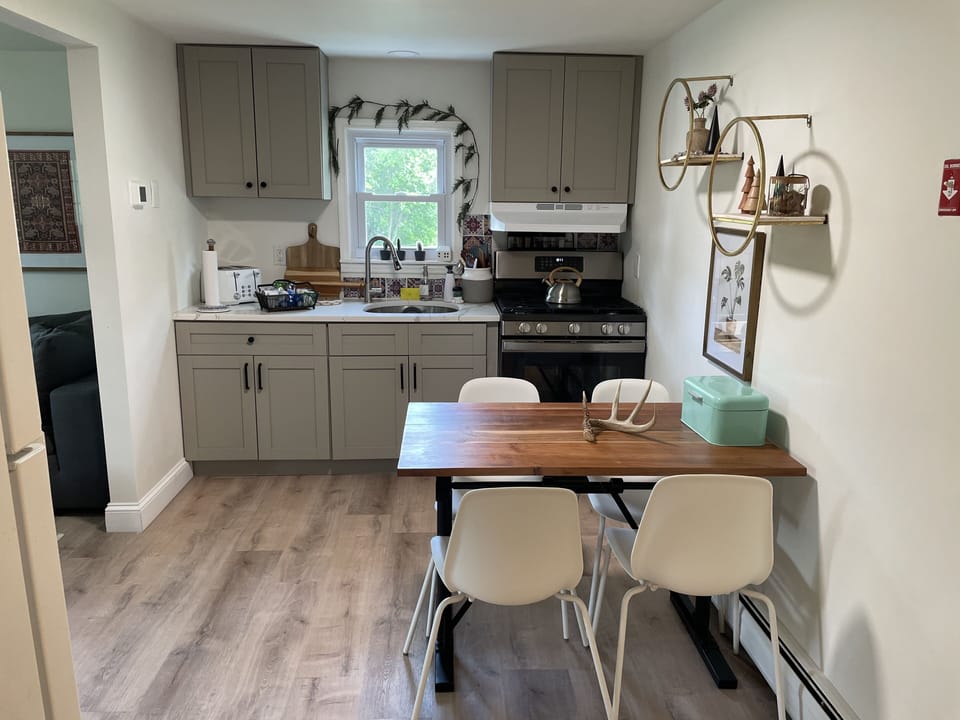 Eat in kitchen fully stocked