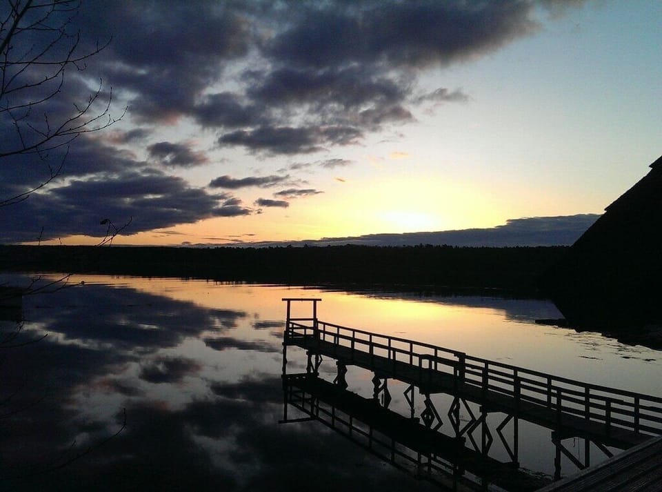 Sunset views of the wharf.