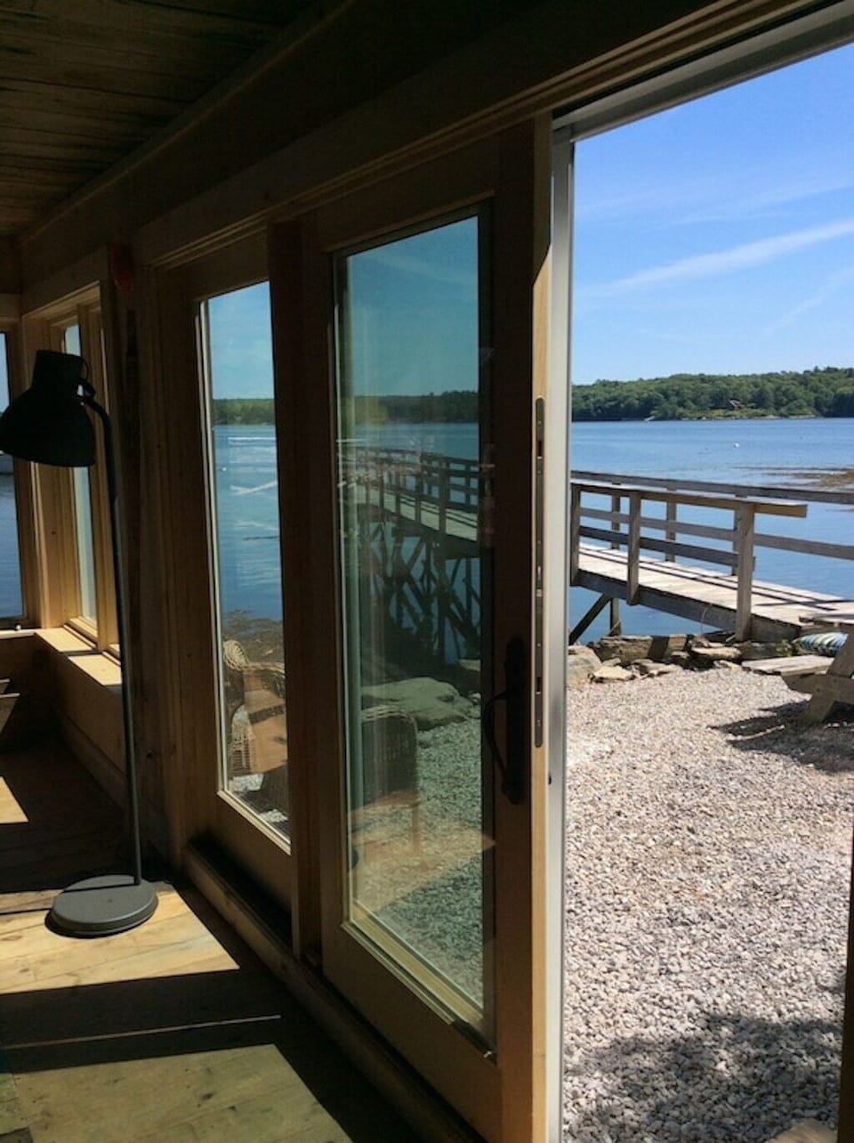 The outdoors and water are literally steps away from the living room!