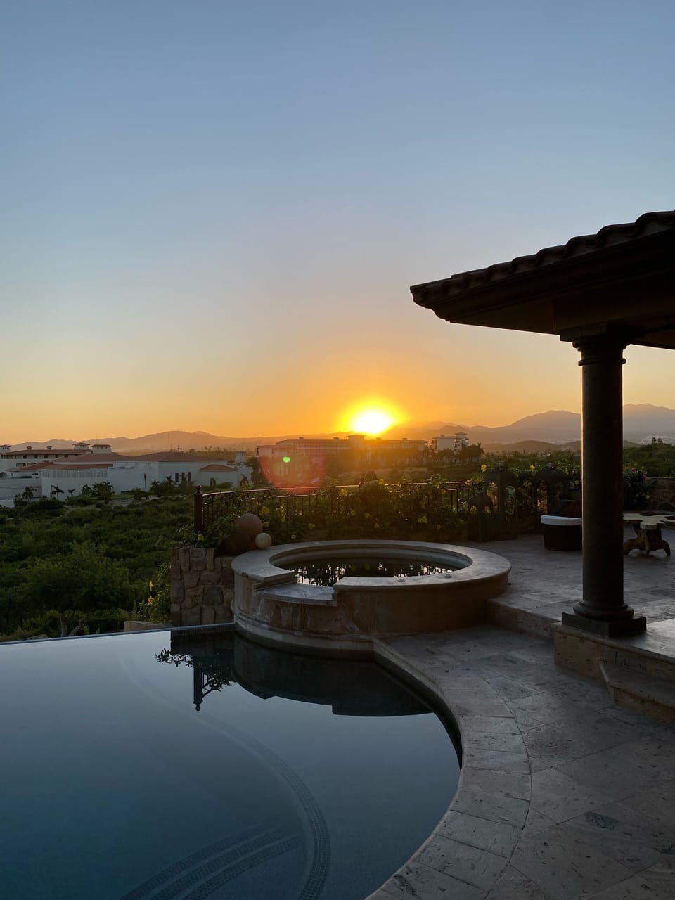Sunset from deck