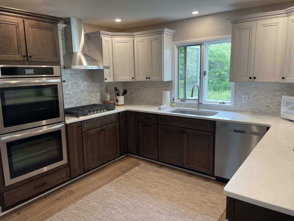 Double Ovens and Gas Stovetop