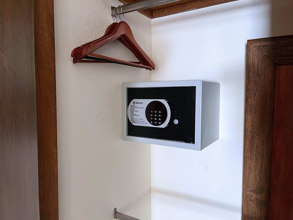 The property includes an easy-to-use safe for securely storing your valuables during your stay.
