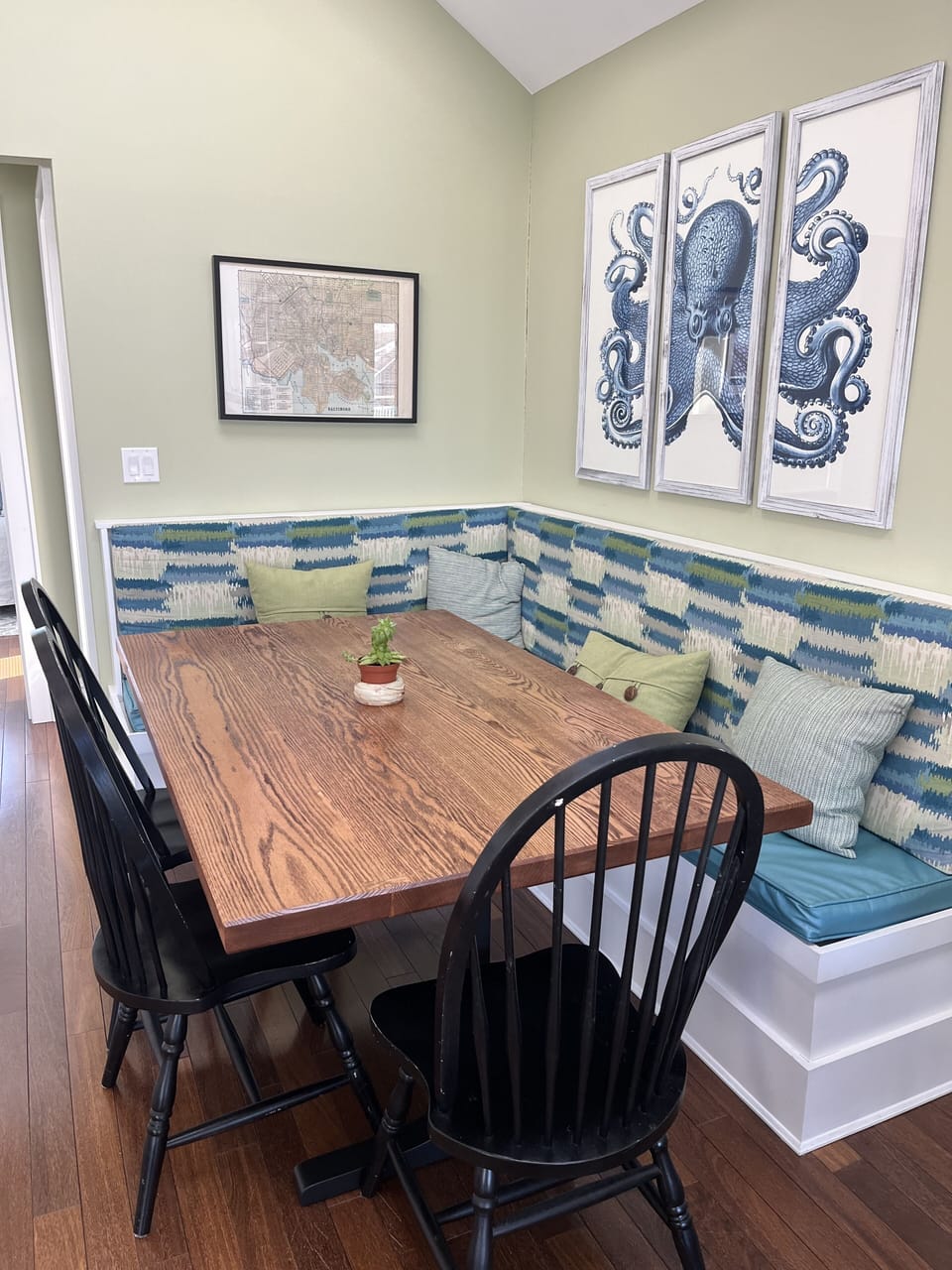 Dining area (opposite from kitchen, next to living room)