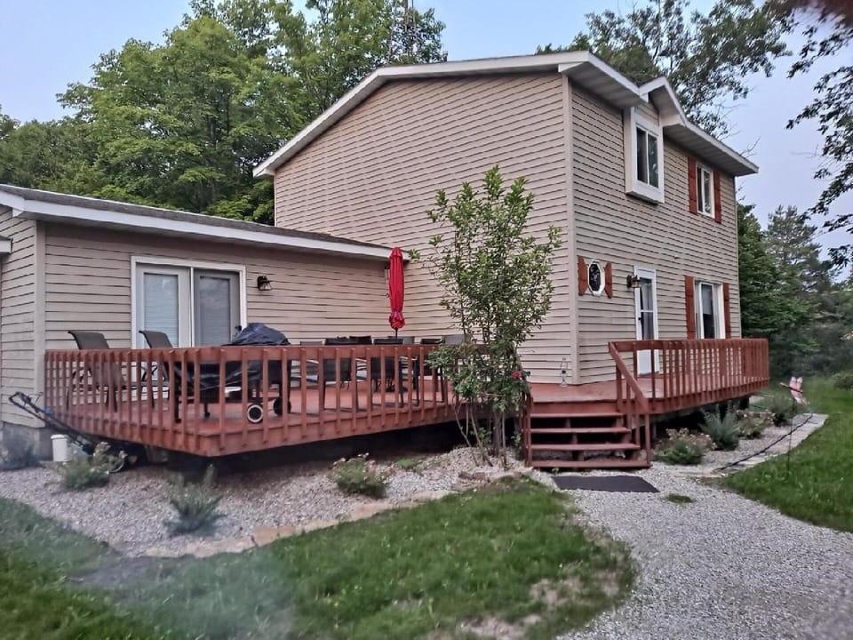 front of house and side deck