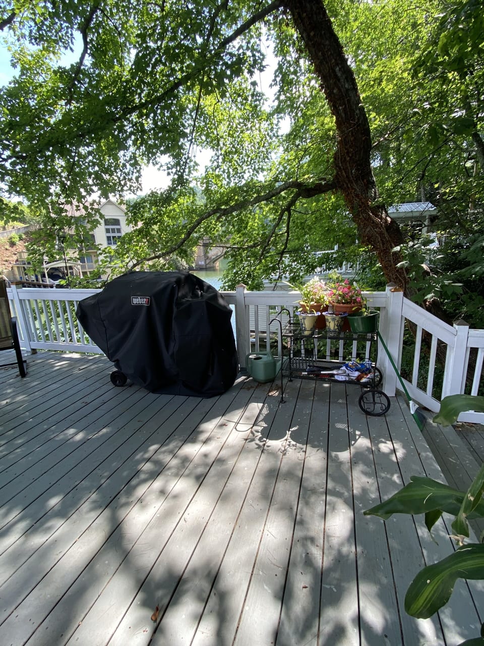 Big deck with gas propane grill 