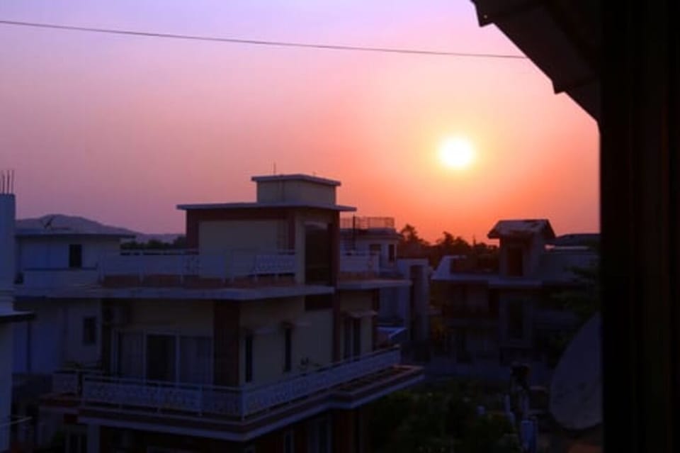 sun set view from terrace