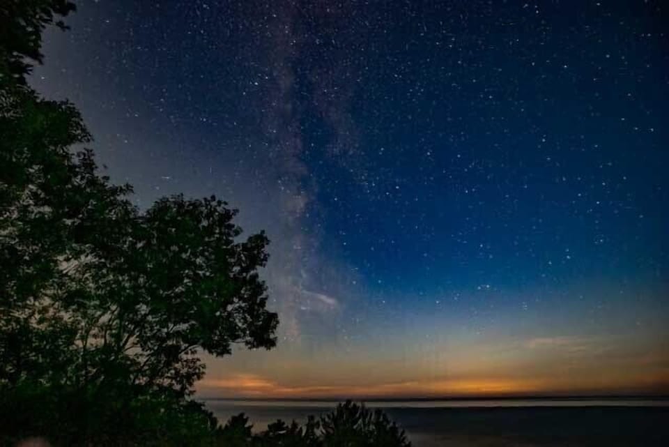 Night view from the deck 