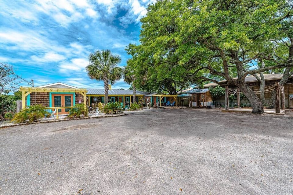 Front of property with parking. One space per reservation.