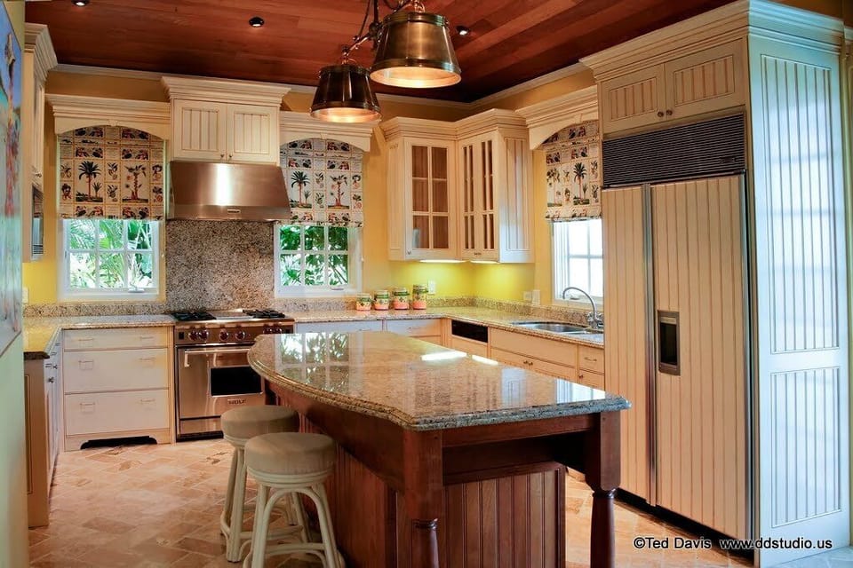 Kitchen with Wolf range and subzero appliances