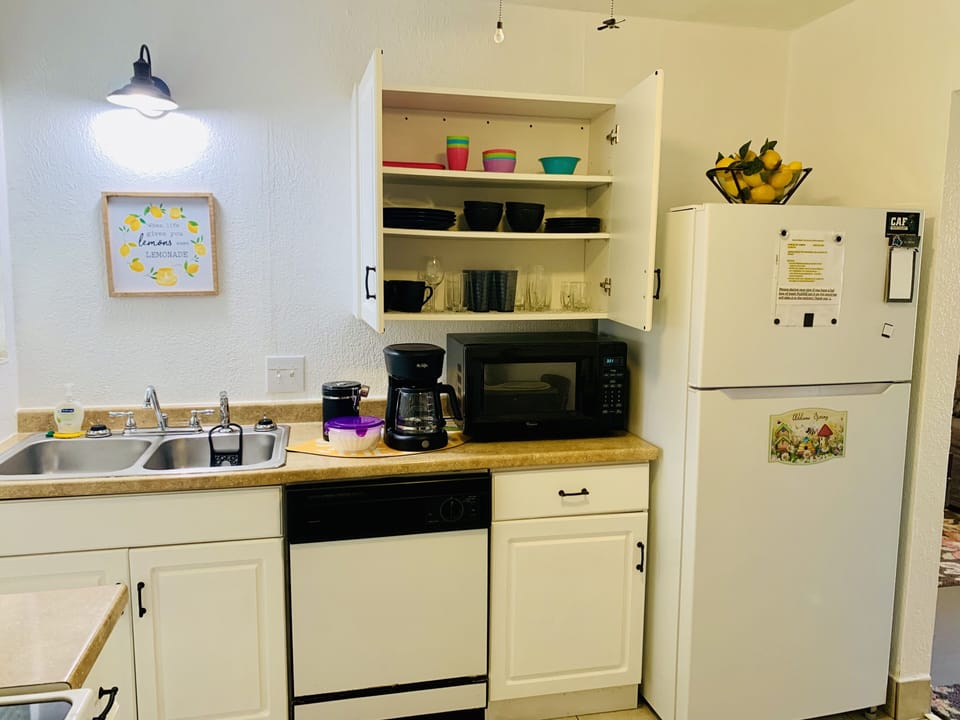 Full Kitchen Dishes, Cups, Coffee Pot Etc.