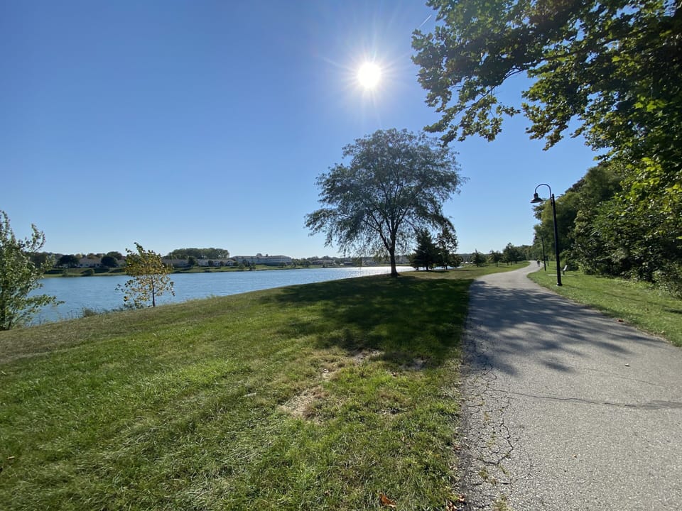 Right down the street there’s a 1.2 mile lake loop