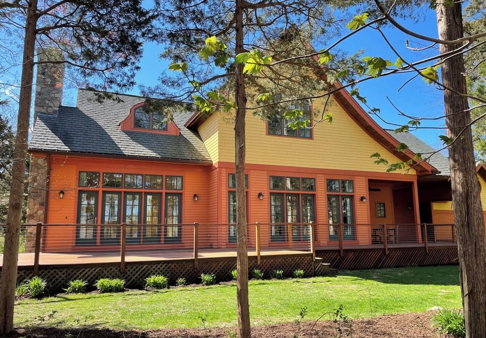 Rear of house (all rooms overlook wing pond)
