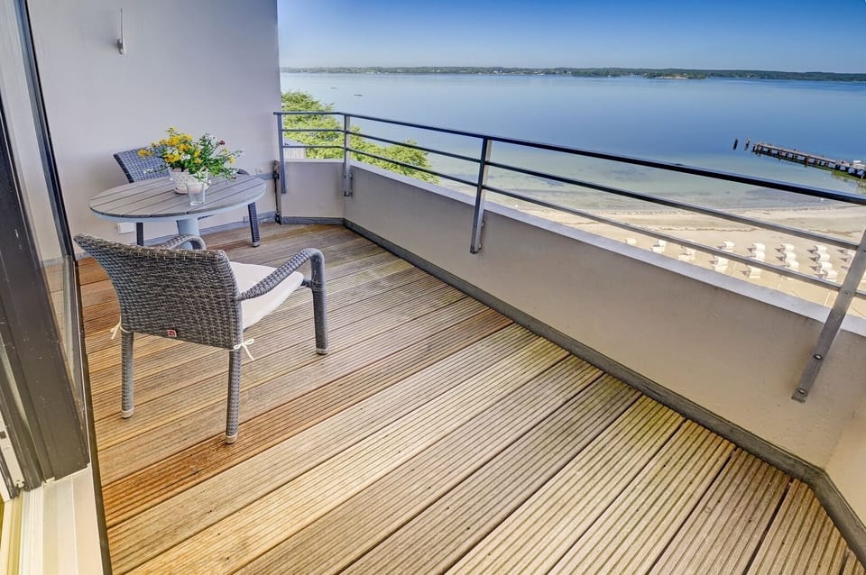 Balcony with comfortable seating area