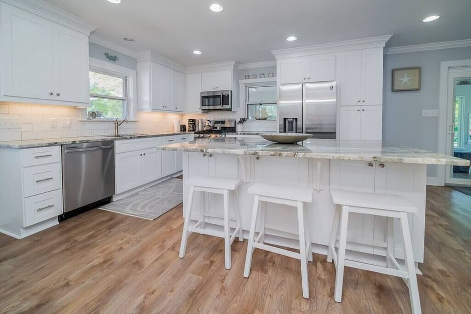 A kitchen island.