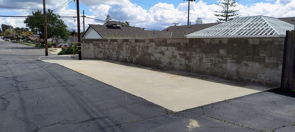 Spacious paved RV parking for the exclusive use of our guests