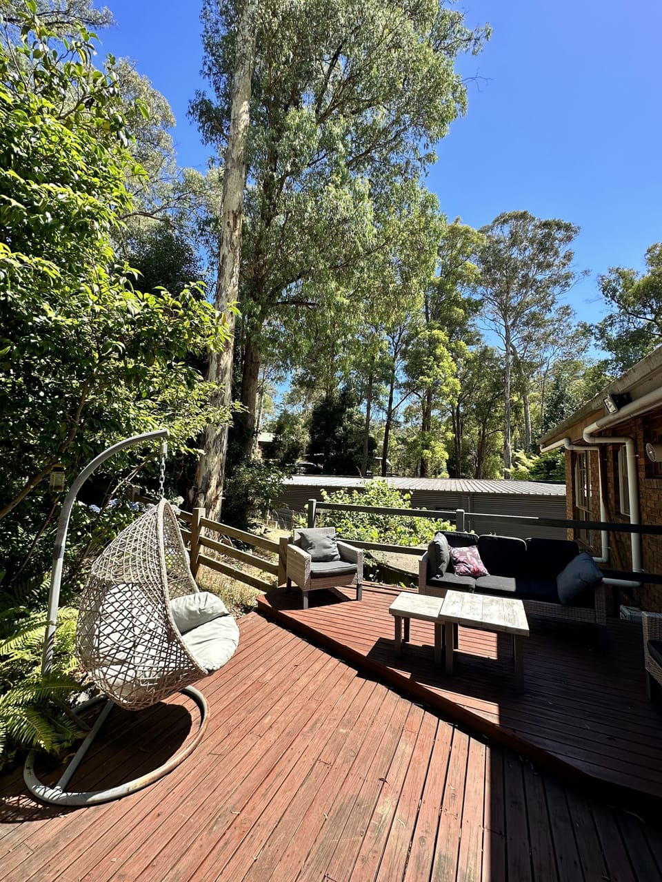Back deck in Summer
