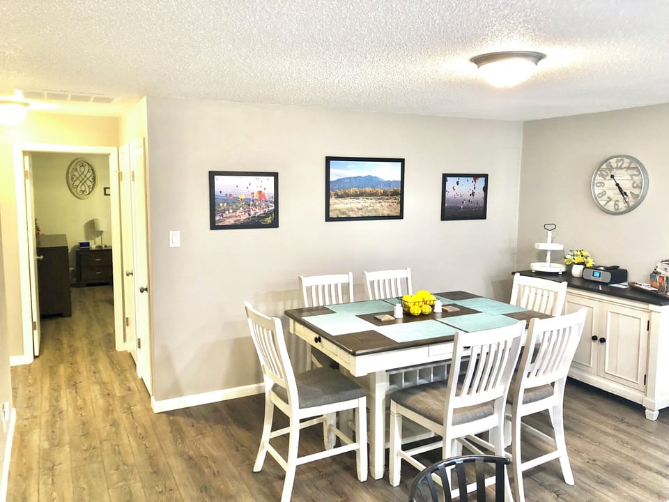 Living room table that seats 6  and buffet table with Bluetooth stereo
