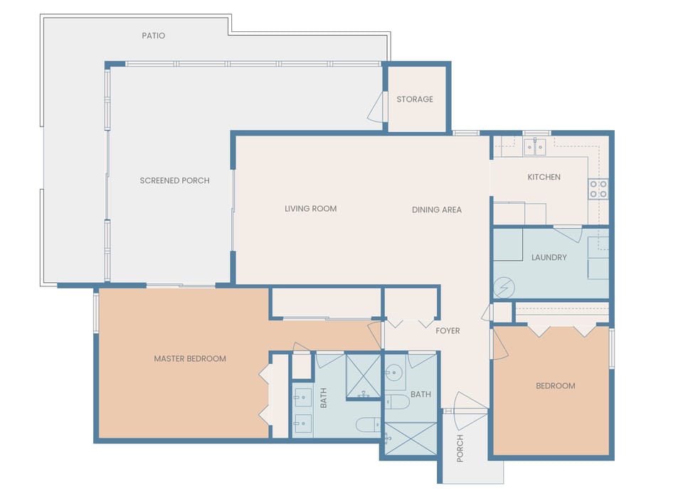 Floor plan of the condo