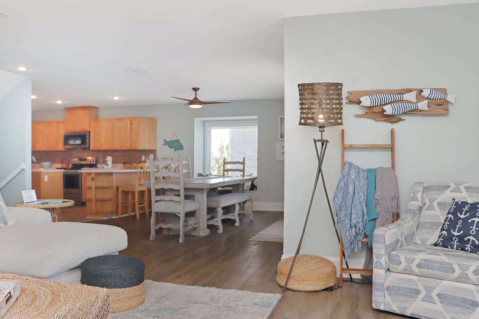Living Room, Dining Area and Kitchen