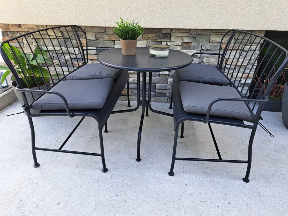 
terase with garden furniture