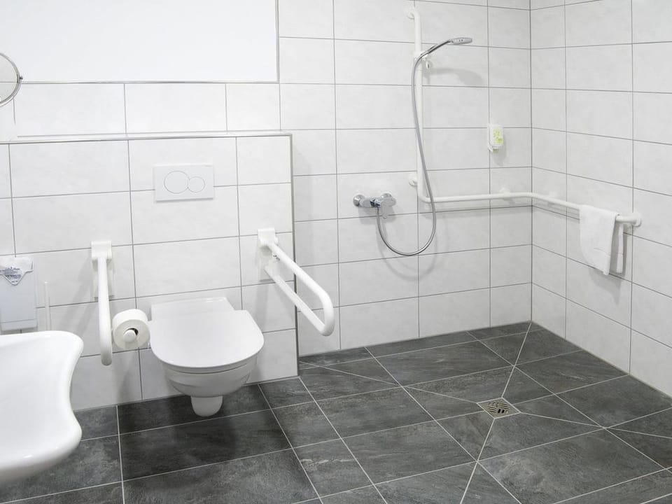 barrier-free double room shower/WC - Hotel Hauer House in Trier-Saarburg