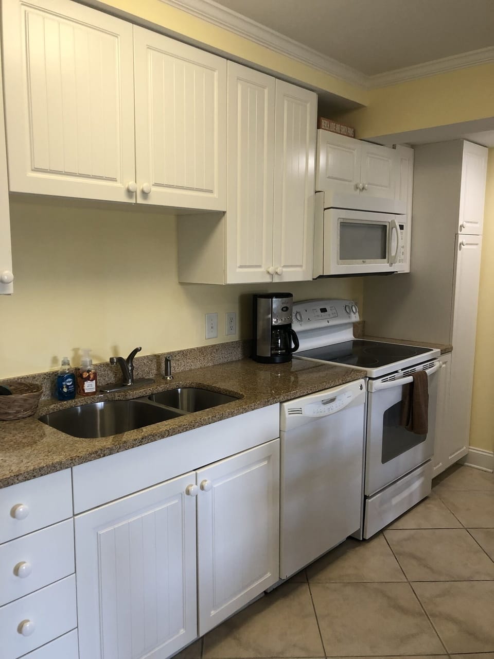 Kitchen is stocked with any item needed for cooking