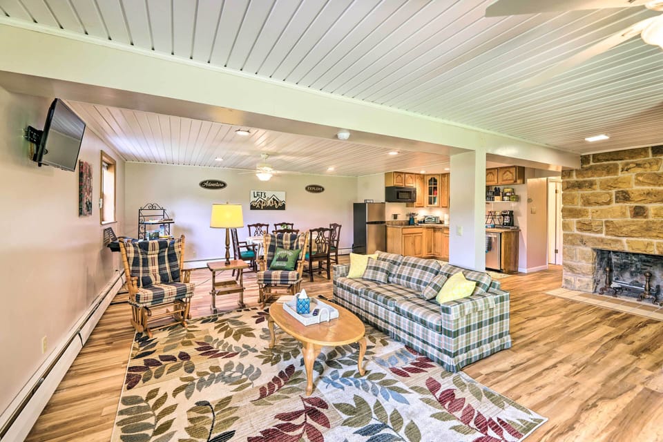 Main Living Space | Fireplace | Flat-Screen TV