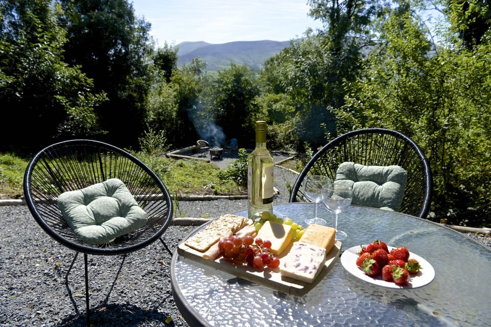 Haggart - viewing area with seating and firepit