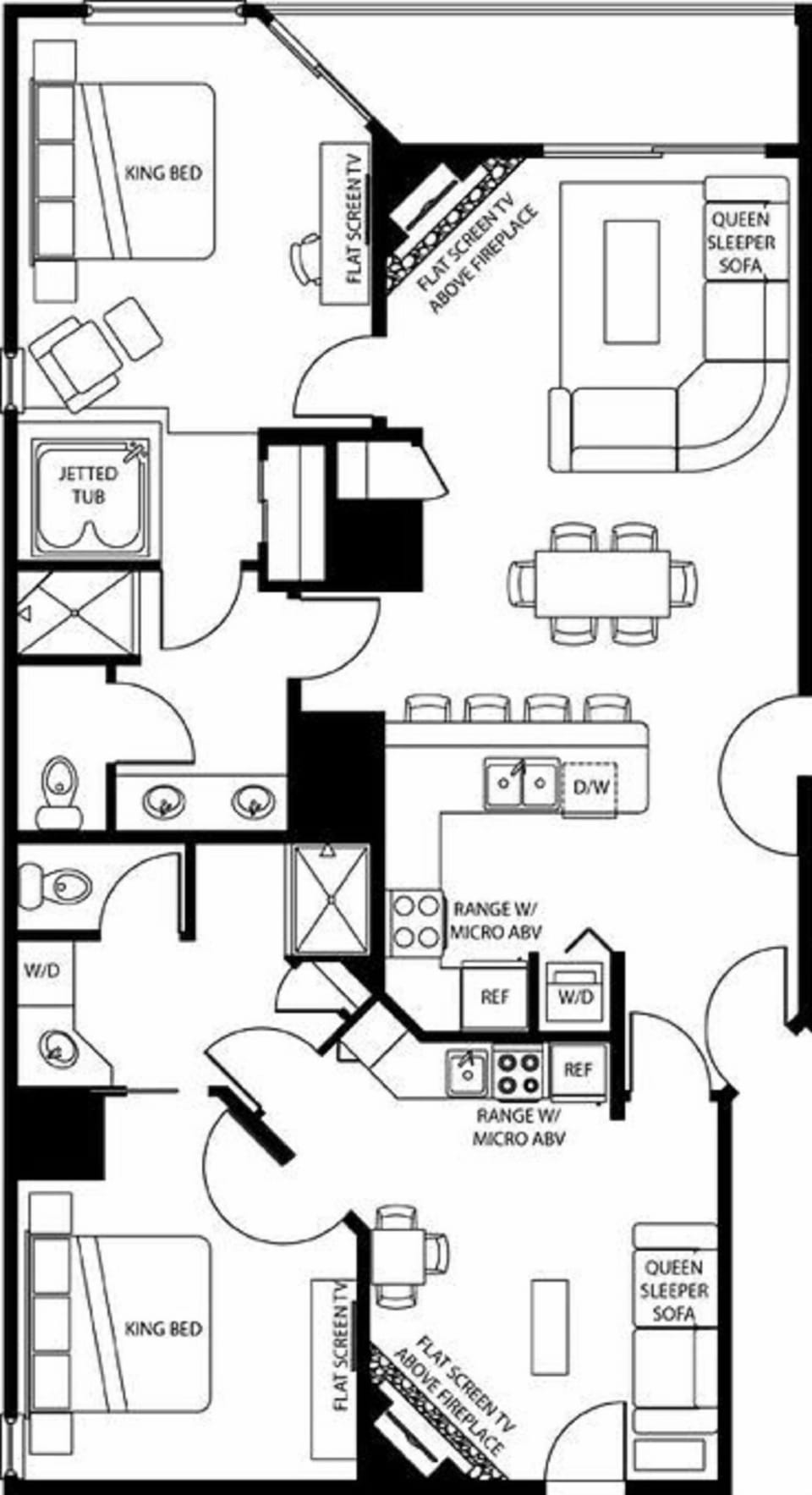 2 Bedroom layout