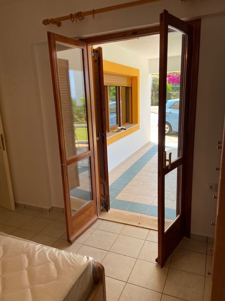 Patio from front, double room
