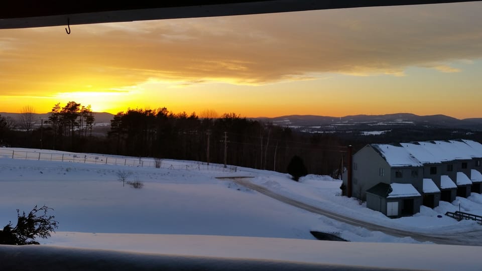 sunset from the covered deck