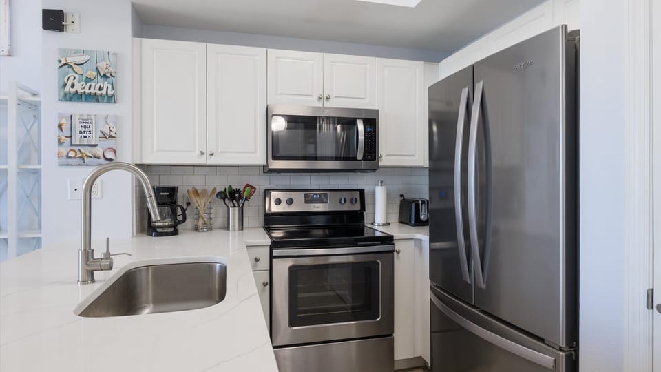 New stainless steel appliances