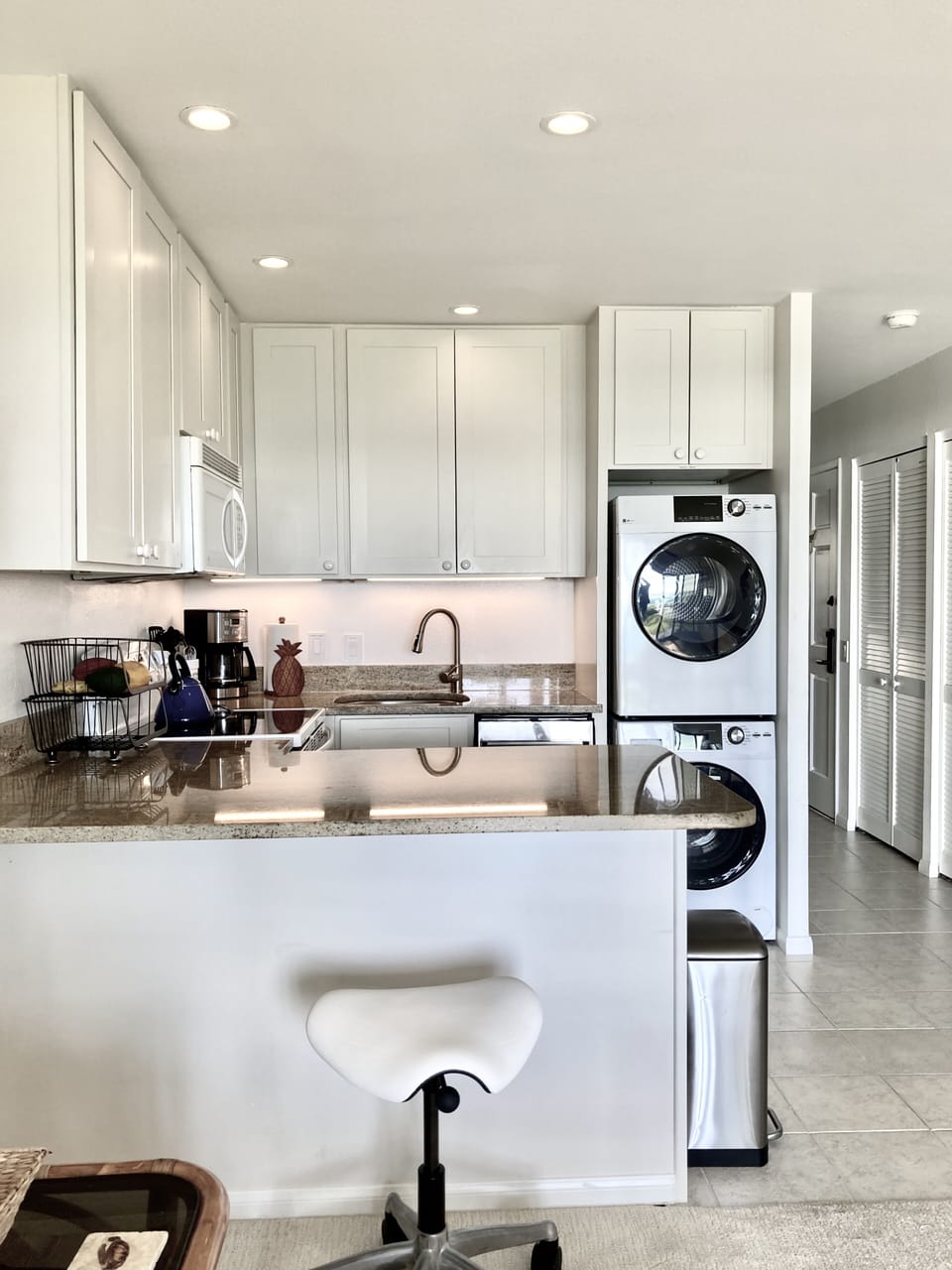 Washer & Dryer in Kitchen Area