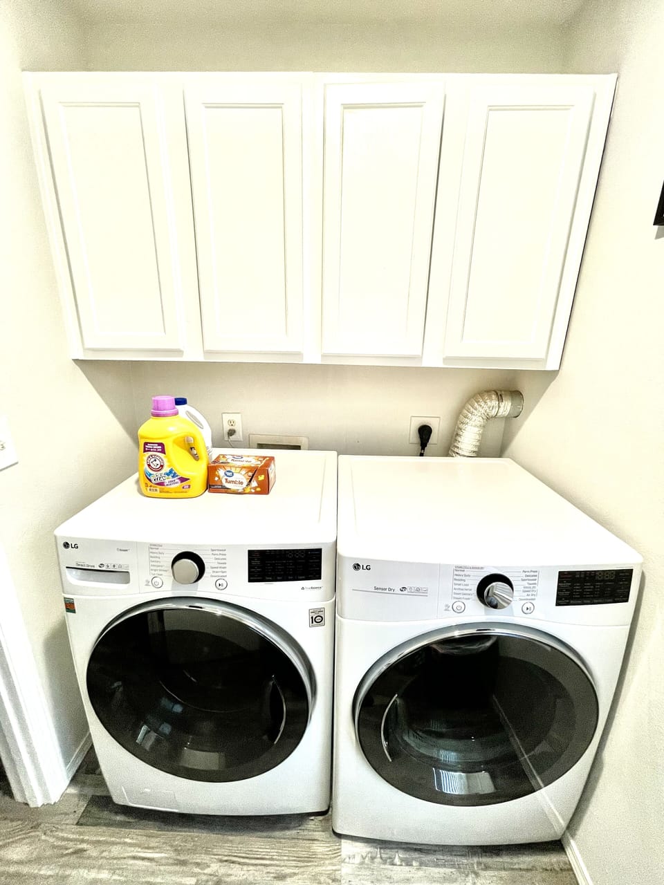 Large capacity front loading washer and dryer