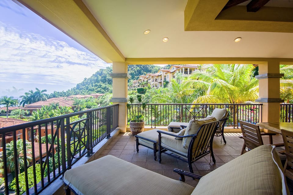 Large terrace with ocean view